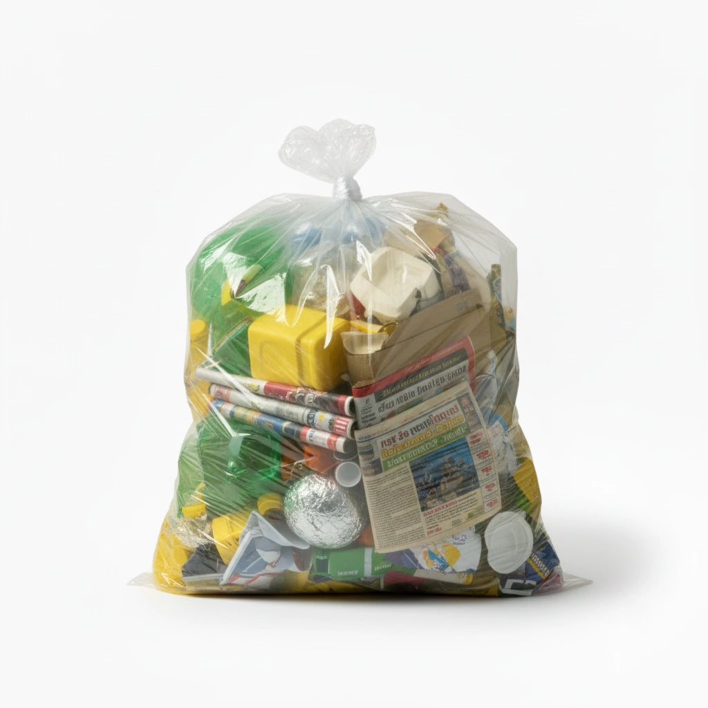 Sac poubelle - 130L - Transparent - 200 sacs - 30µ