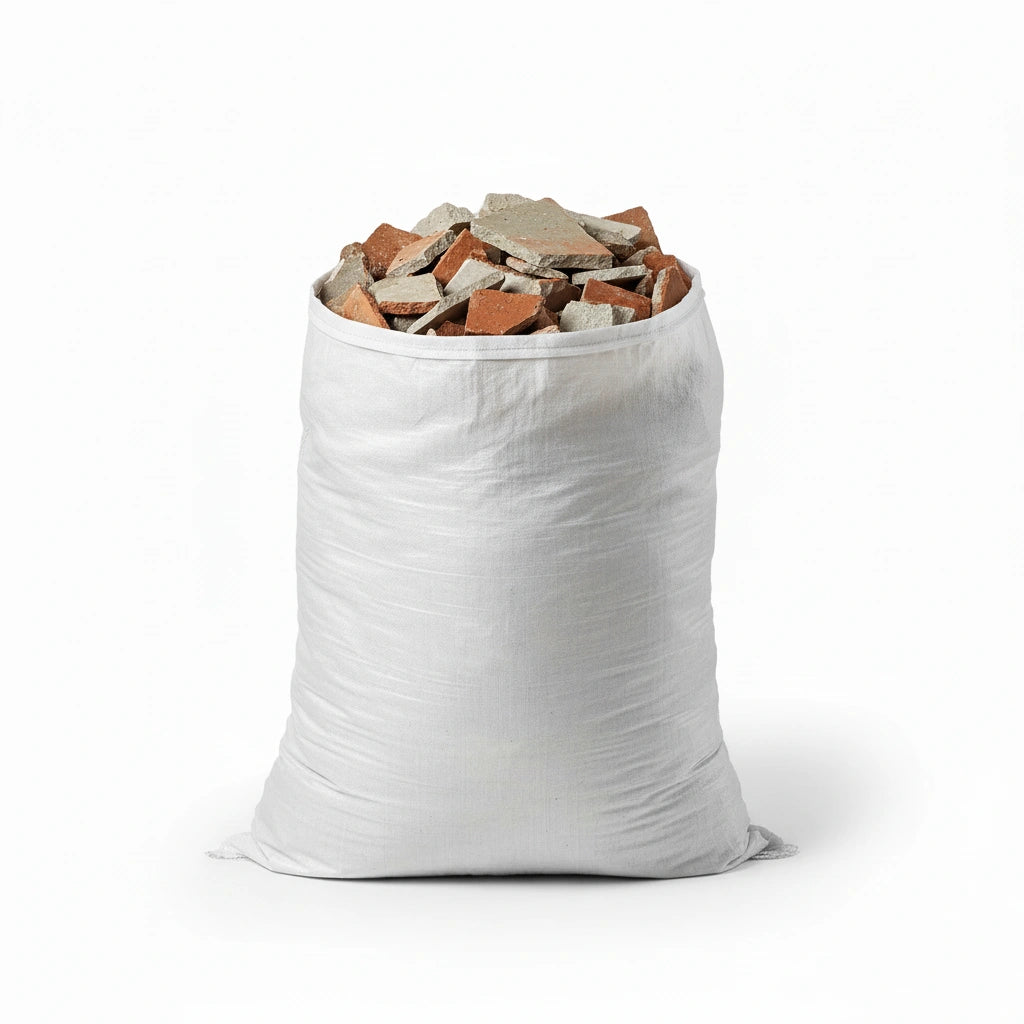 Sac résistant pour gravats - 64L - Blanc - 100 sacs - 67µ