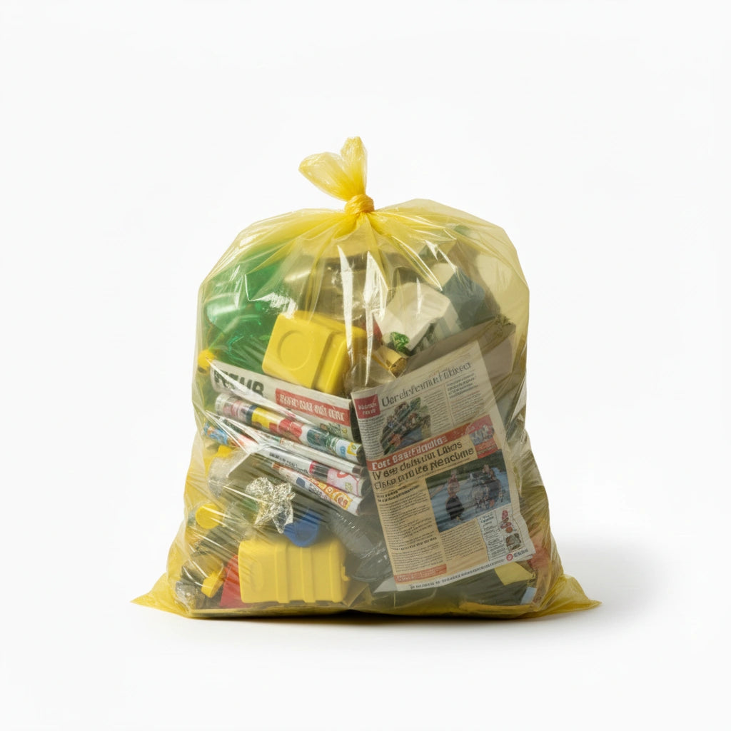 Sac poubelle - 130L - Jaune - 100 sacs - 40µ