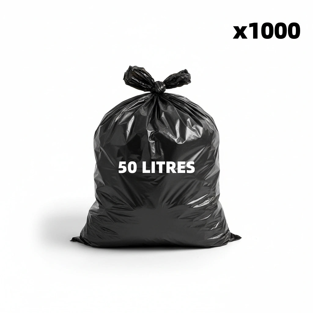Sac poubelle - 20L - Noir - 1000 sacs - 11µ