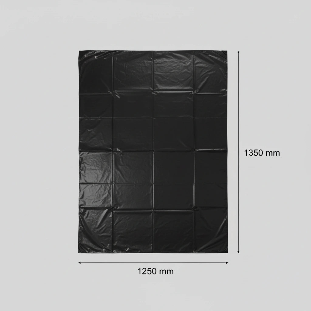 Housse pour conteneur - 500L - Noir - 100 sacs - 30µ