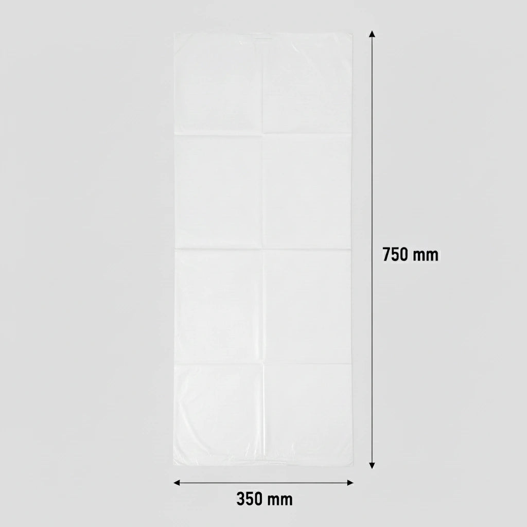 Sac poubelle - 50L - Blanc - 500 sacs - 14µ