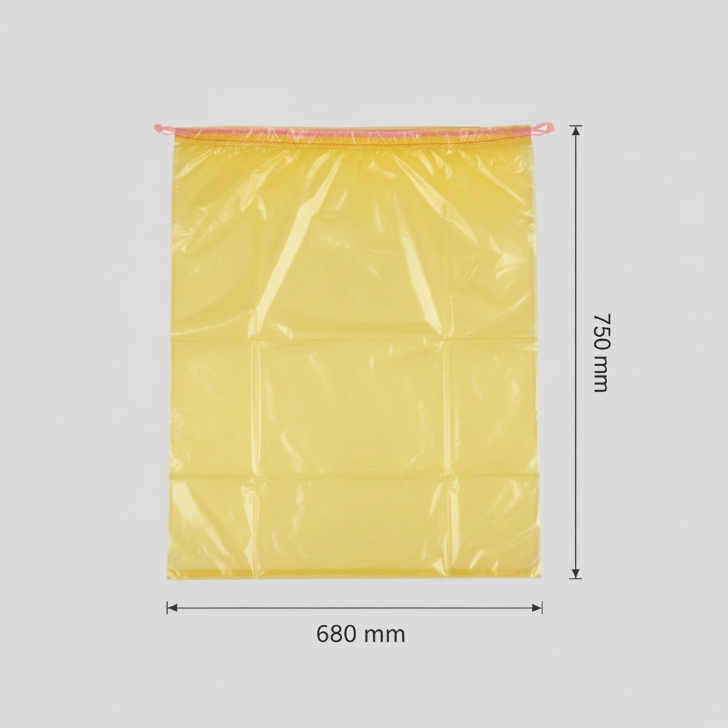 Sac poubelle Dasri - 50L - DASRI - Jaune - 500 sacs - 23µ