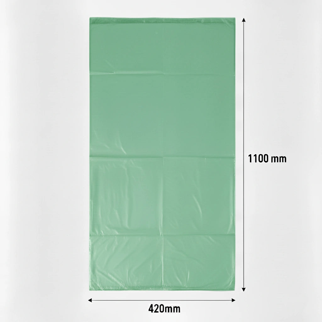 Sac poubelle - 130L - Vert - 100 sacs 40µ