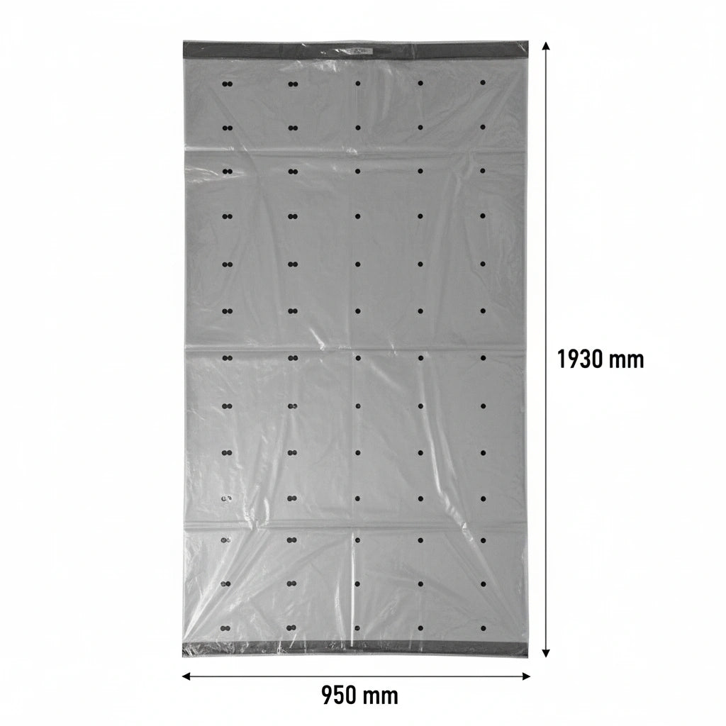 Housse pour conteneur - 400L - Macro Perforée - Transparent - 100 sacs