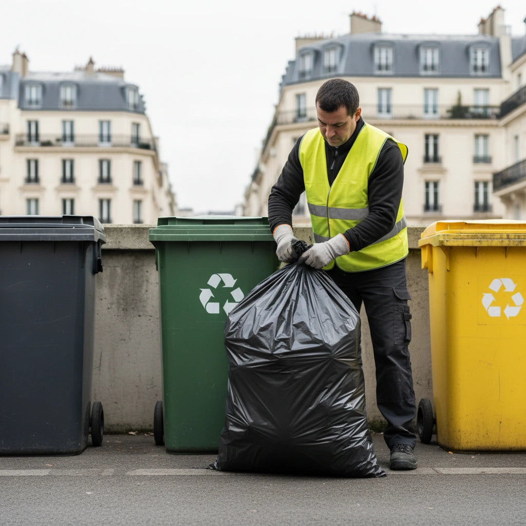 Sac poubelle - 110L - Noir - 200 sacs - 30µ