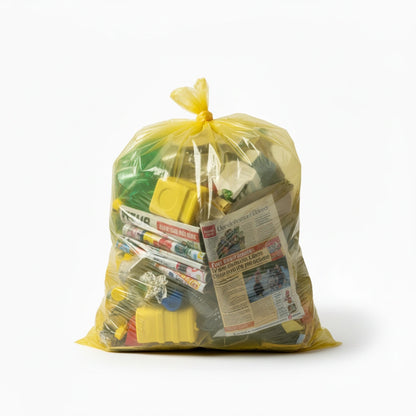 Sac poubelle - 130L - Jaune - 100 sacs - 40µ