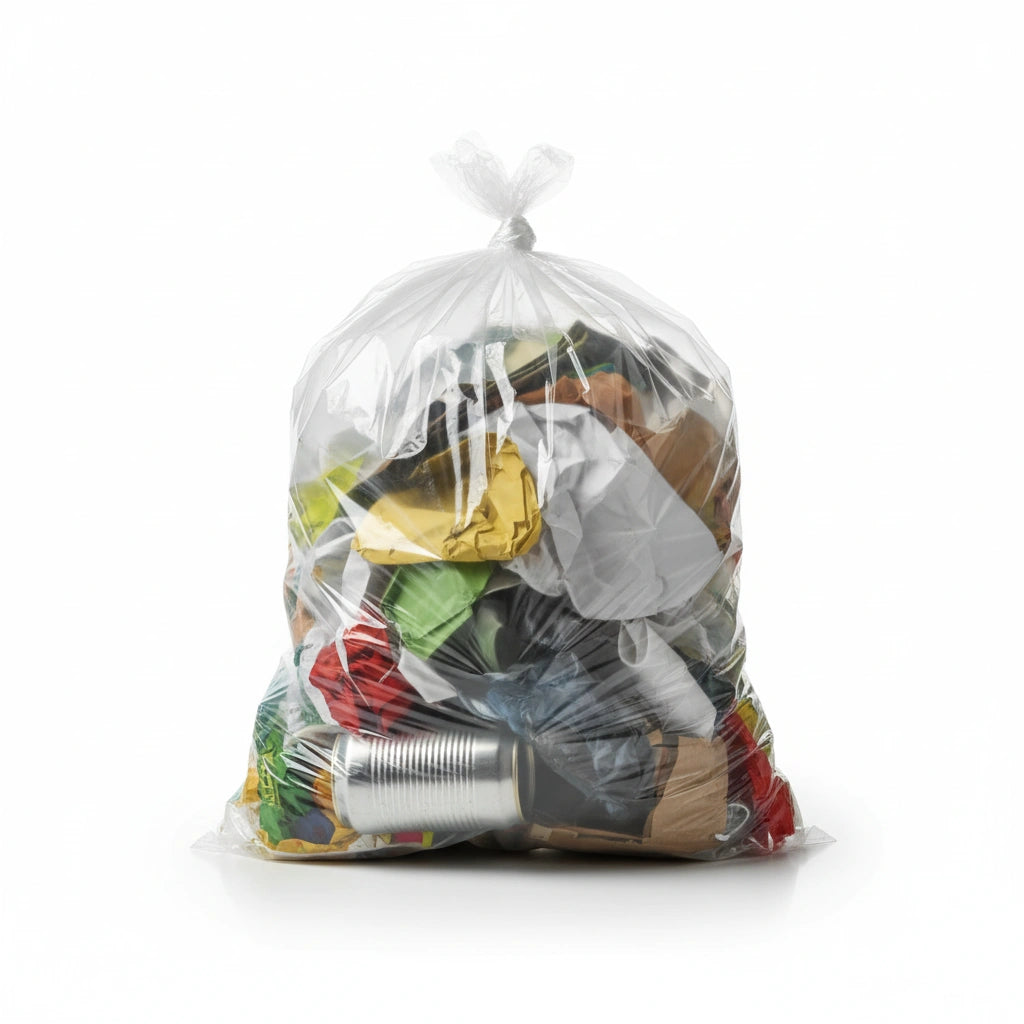 Sac poubelle - 30L - Transparent - 500 sacs - 12µ