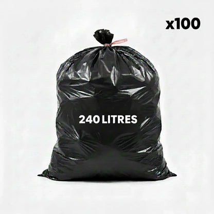 Sac pour conteneur - 240L - Noir - 100 sacs