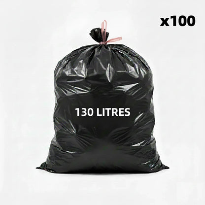 Sac poubelle - 130L - Noir - 100 sacs - 55µ