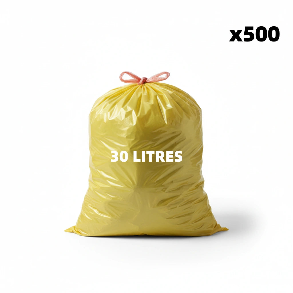 Sac poubelle Dasri - 30L - DASRI - Jaune - 500 sacs - 20µ
