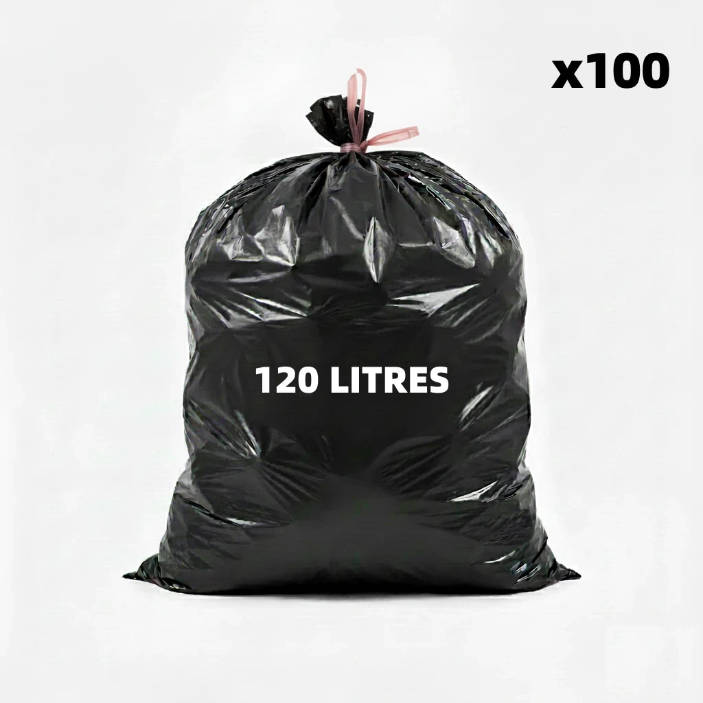 Sac pour conteneur - 120L - Noir - 100 sacs - 35µ