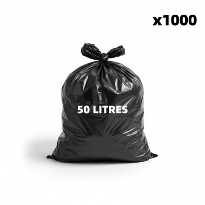 Sac poubelle - 20L - Noir - 1000 sacs - 11µ