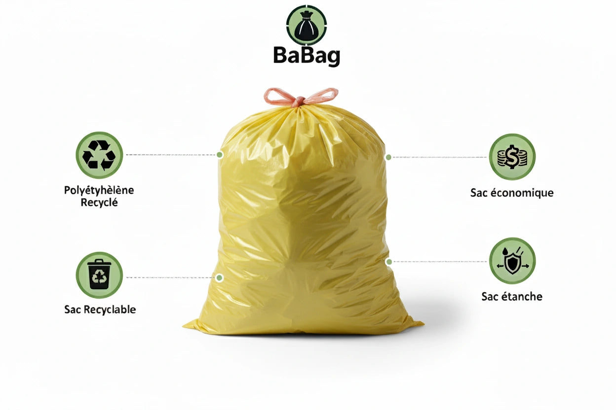 Sac poubelle Dasri - 30L - DASRI - Jaune - 500 sacs - 20µ