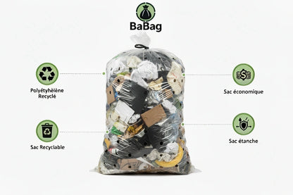 Housse pour conteneur - 400L - Macro Perforée - Transparent - 100 sacs