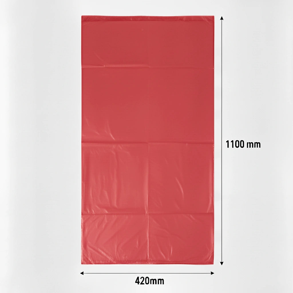 Sac poubelle - 130L - Rouge - 100 sacs - 40µ