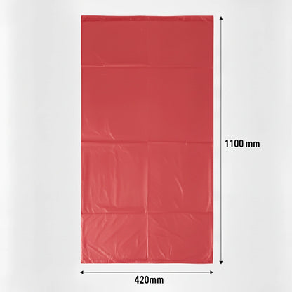 Sac poubelle - 130L - Rouge - 100 sacs - 40µ