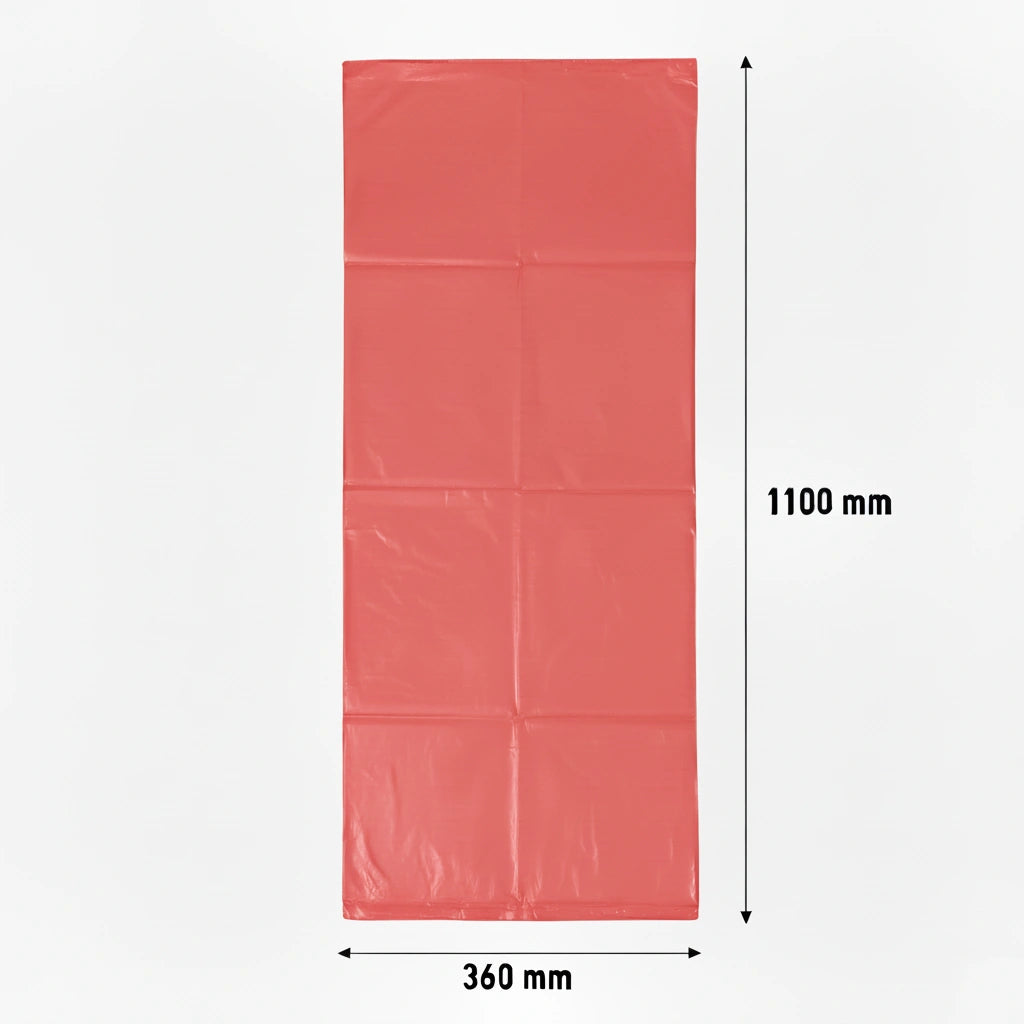 Sac poubelle - 110L - Rouge - 200 sacs - 40µ