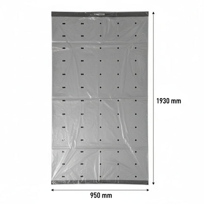 Housse pour conteneur - 400L - Macro Perforée - Transparent - 100 sacs