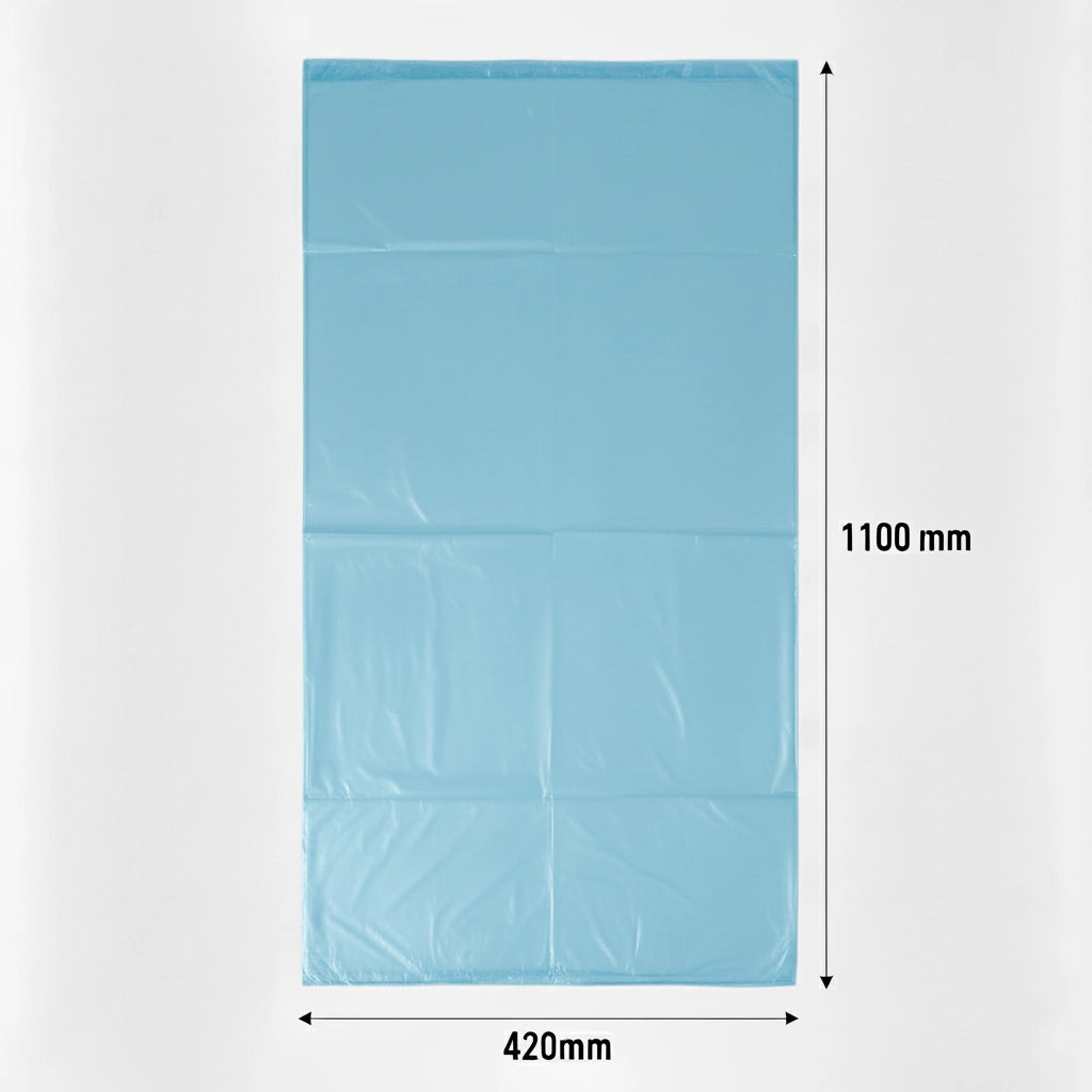 Sac poubelle - 130L - Bleu - 100 sacs - 40µ