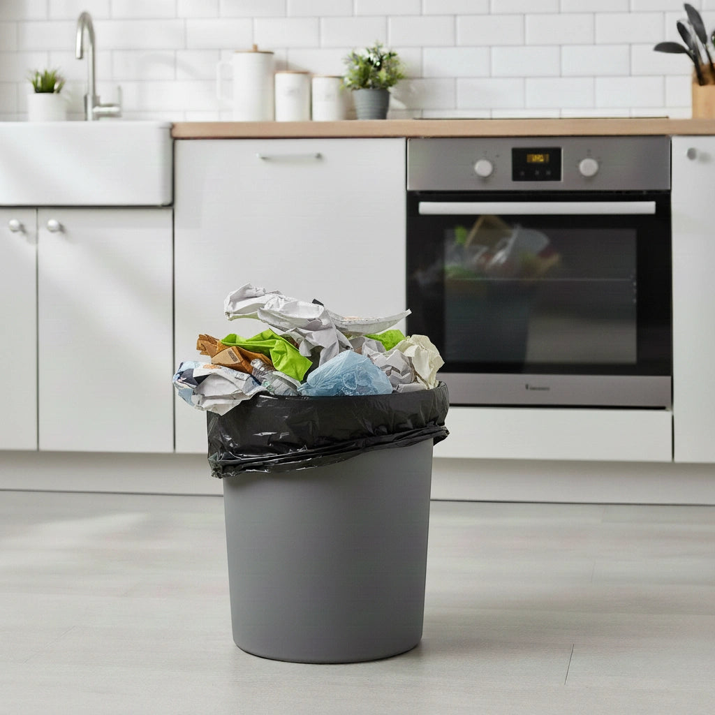 Sac poubelle à lien coulissant - 30L - Noir - 500 sacs - 23µ