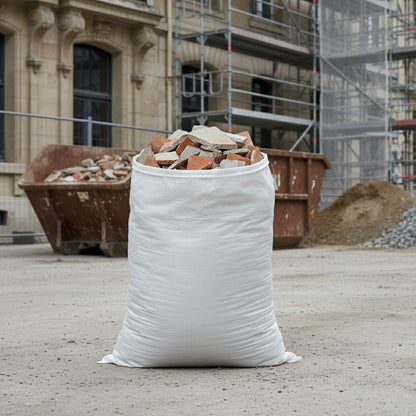 Sac résistant pour gravats - 64L - Blanc - 100 sacs - 67µ